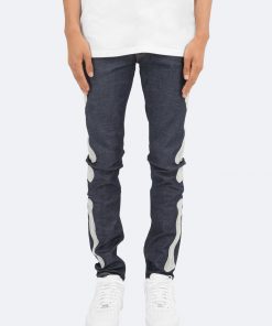 Mnml X199 Skeleton Skinny Denim - Raw Blue