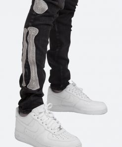 Mnml X199 Skeleton Skinny Denim - Vintage Black