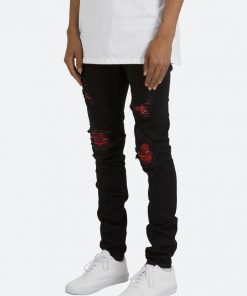 Mnml X285 Moto Skinny Denim - Black/Red 10 Mnml X285 Moto Skinny Denim - Black/Red