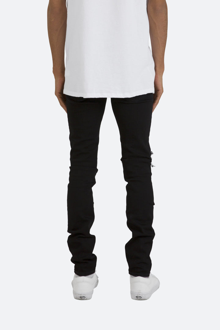 Mnml X285 Moto Skinny Denim - Black/Red 6 Mnml X285 Moto Skinny Denim - Black/Red