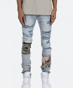Mnml X408 Repaired Skinny Denim - Blue