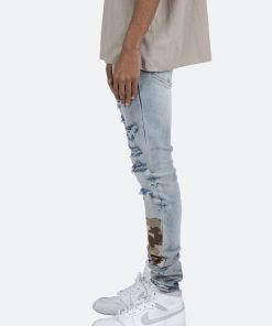 Mnml X408 Repaired Skinny Denim - Blue 12 Mnml X408 Repaired Skinny Denim - Blue