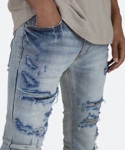 Mnml X408 Repaired Skinny Denim - Blue 16 Mnml X408 Repaired Skinny Denim - Blue