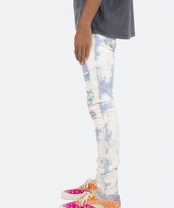 Mnml X Skinny Denim X409 Rhinestone Skinny Denim - Blue
