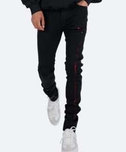 Mnml X Skinny Denim X412 Lava Skinny Denim - Black/Red