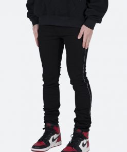 Mnml X457 Rhinestone Skinny Denim - Black