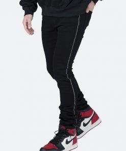 Mnml X457 Rhinestone Skinny Denim - Black