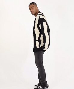 Mnml Zebra Cardigan - Black/Natural