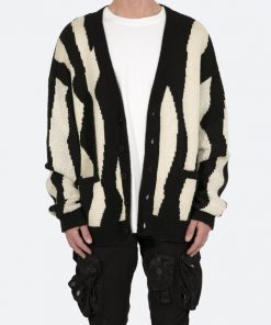 Mnml Zebra Cardigan - Black/Natural