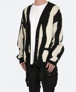 Mnml Zebra Cardigan - Black/Natural