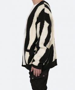 Mnml Zebra Cardigan - Black/Natural