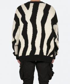Mnml Zebra Cardigan - Black/Natural