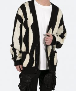 Mnml Zebra Cardigan - Black/Natural