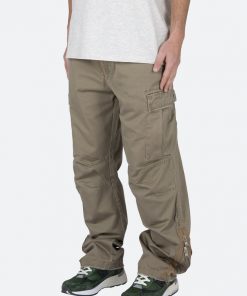 Mnml Zipper Denim Cargo Pants - Khaki