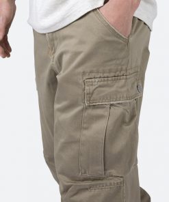 Mnml Zipper Denim Cargo Pants - Khaki